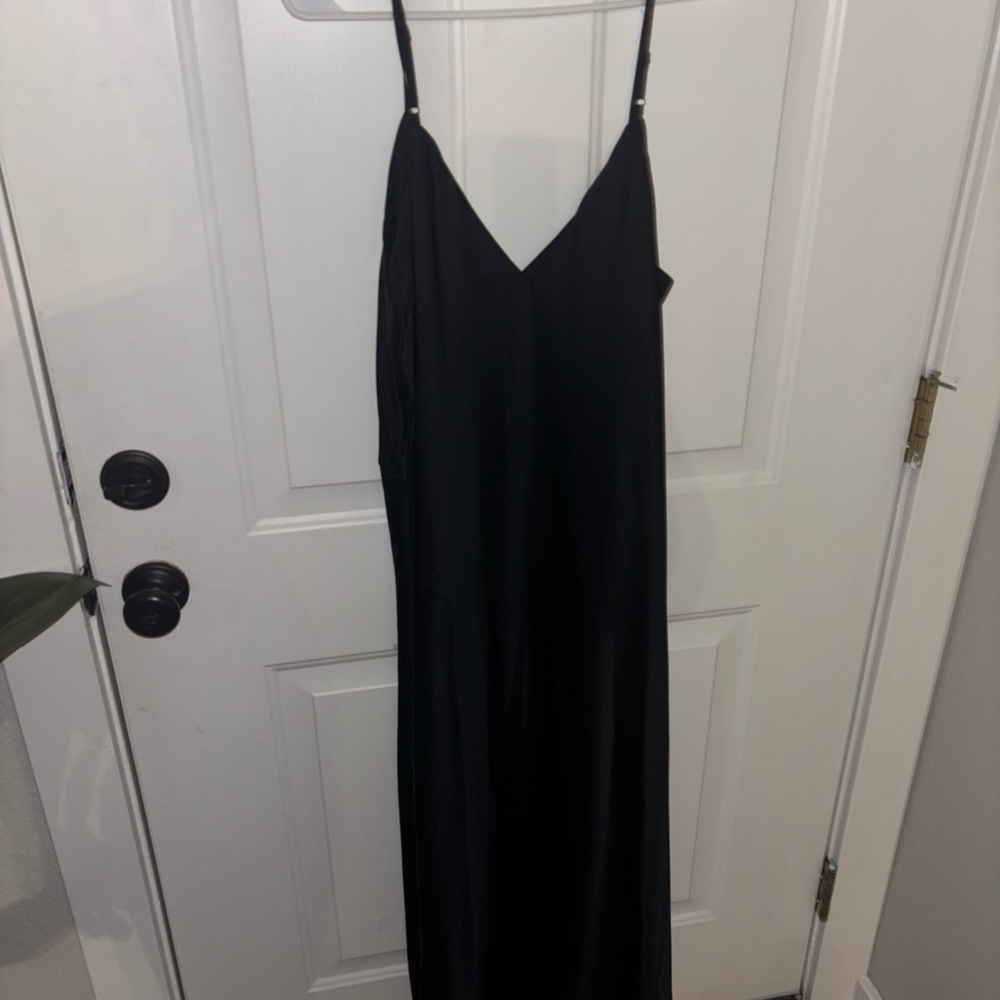 a new day Black Satin Dress